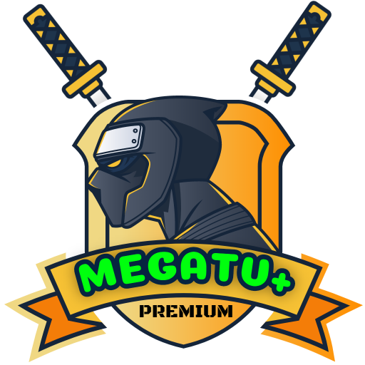 Logo oficial de Megatv+ Premium, servicio de TV en vivo, películas y series en streaming